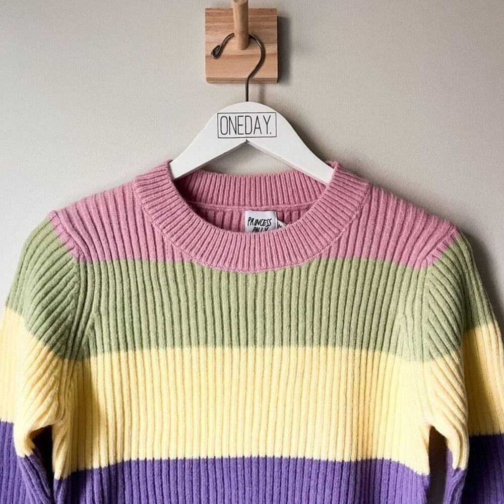 Princess Polly Cara Striped Sweater Mini Dress M/L - Picture 5 of 11